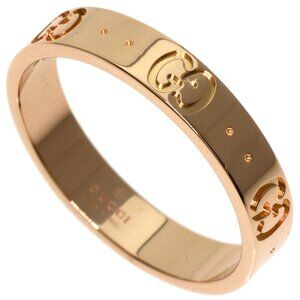 GUCCI Icon #17 Ring 18K Pink Gold Size 8
